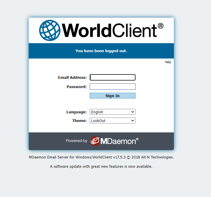 world client sign in screen