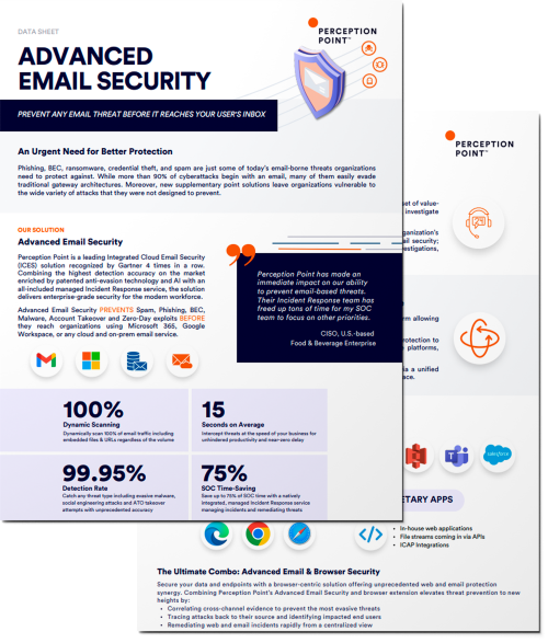 email security datasheet