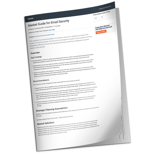 The 2023 Gartner Market Guide for Email Security