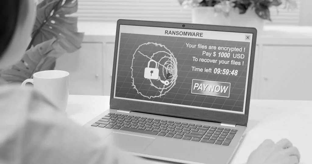 ransomware attack on a computer