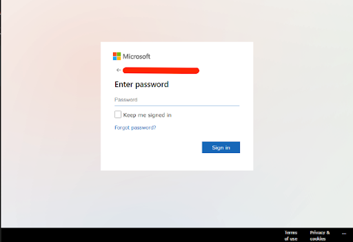  The Microsoft fake login 